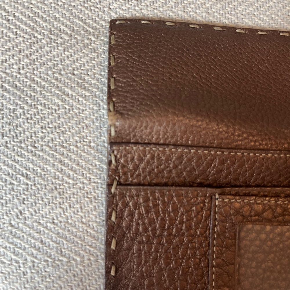 Fendi Brown Selleria Leather Continental Wallet - Picture 9 of 13